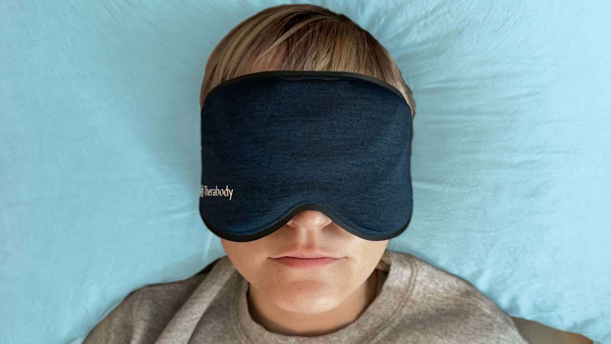 Person with sleep mask