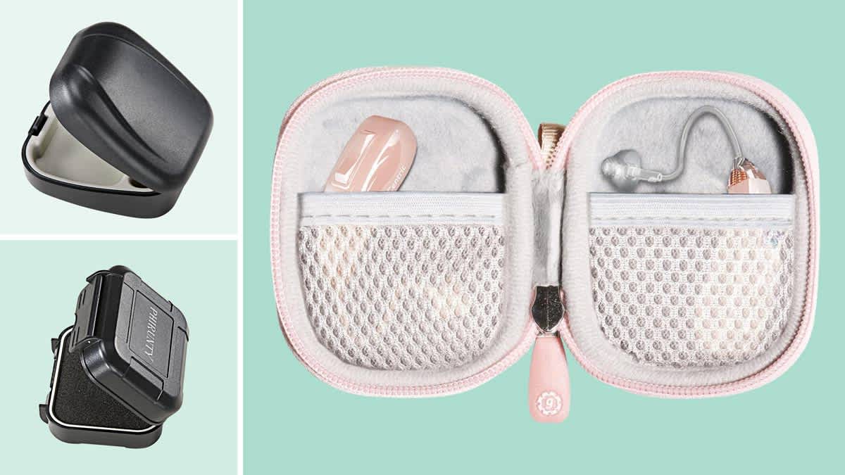 grid with BOCOKO, Phirunty, and GETGEAR Hearing Aid Cases