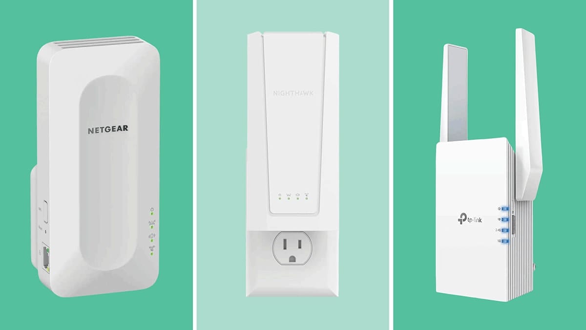 Wifi Extenders: Netgear AX1800 (EAX15) , Netgear Nighthawk EXS18 (BE3600), TP-Link AX3000 (RE705X)