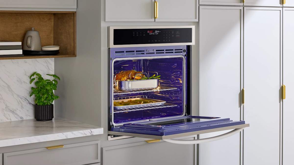 LG wall oven in kitchen