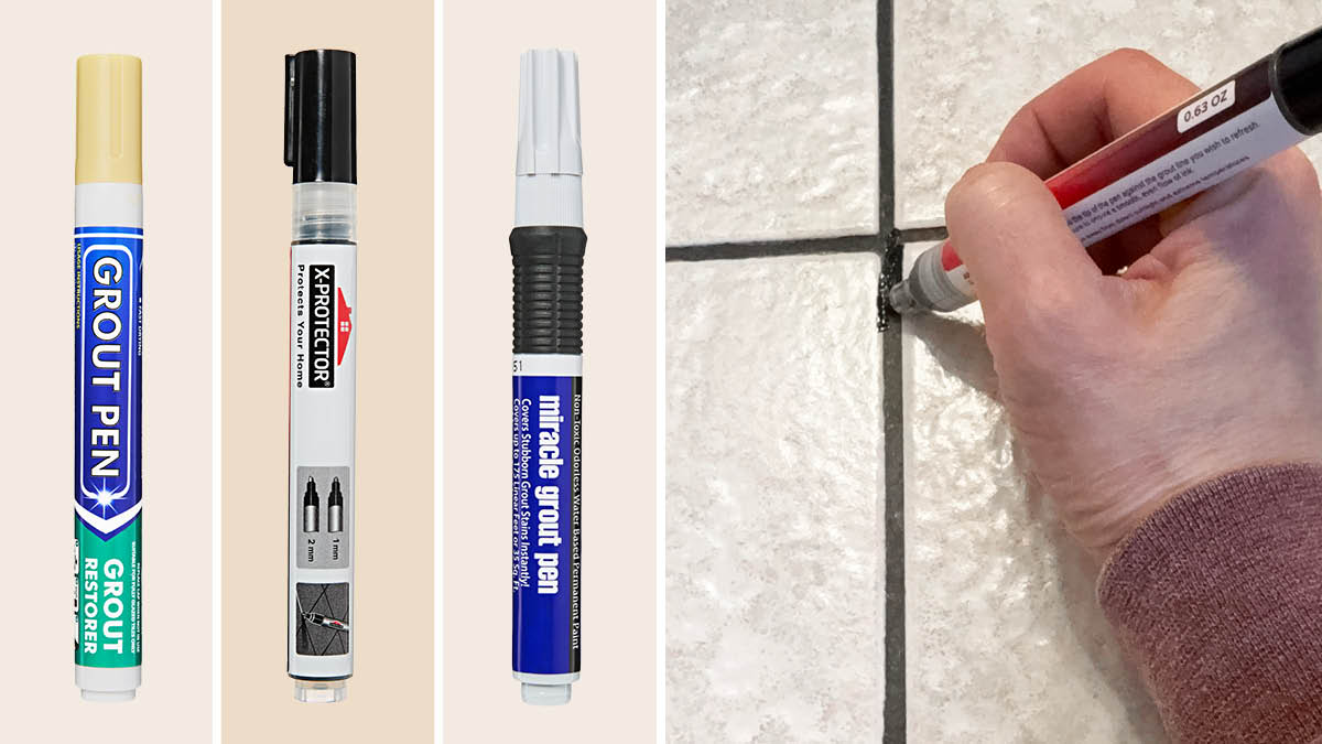 Rainbow Chalk Markers, X-Protector, Miracle grout pens, Lisa Fogarty using grout pen on tile