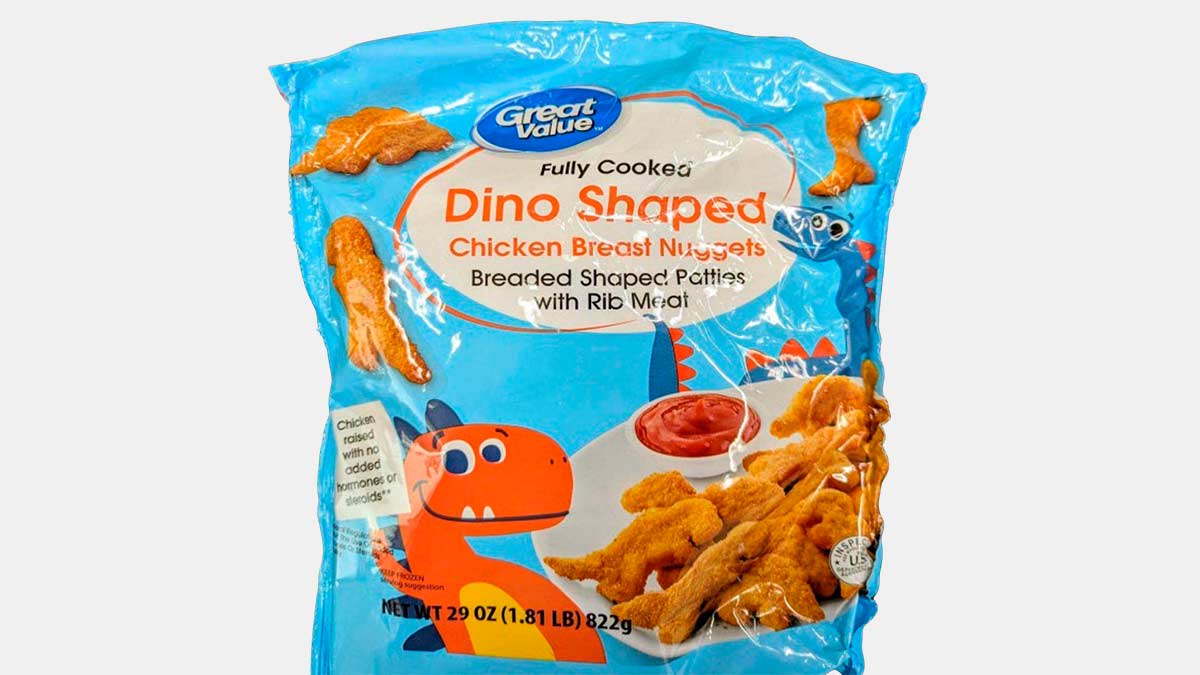 Recalled Great Value Dino Shaped Chicken Breast Nuggets