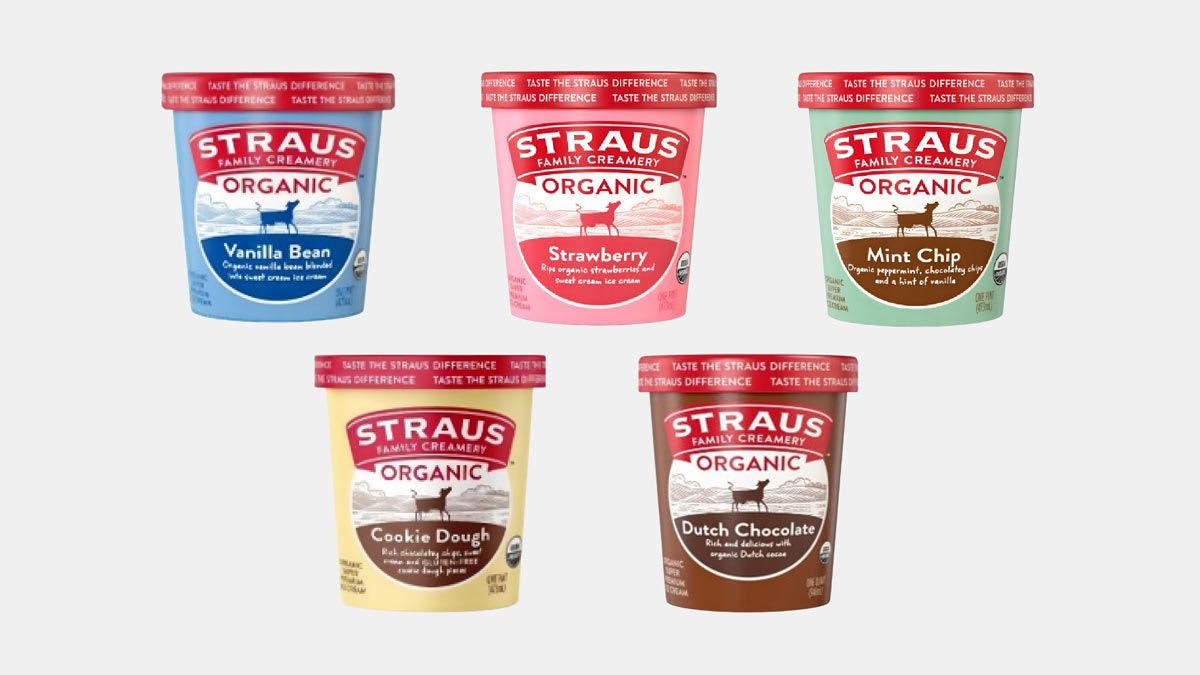 Straus Family Creamery Vanilla Bean, Strawberry, Mint Chip, Cookie Dough, and Dutch Chocolate Ice Creams recalled