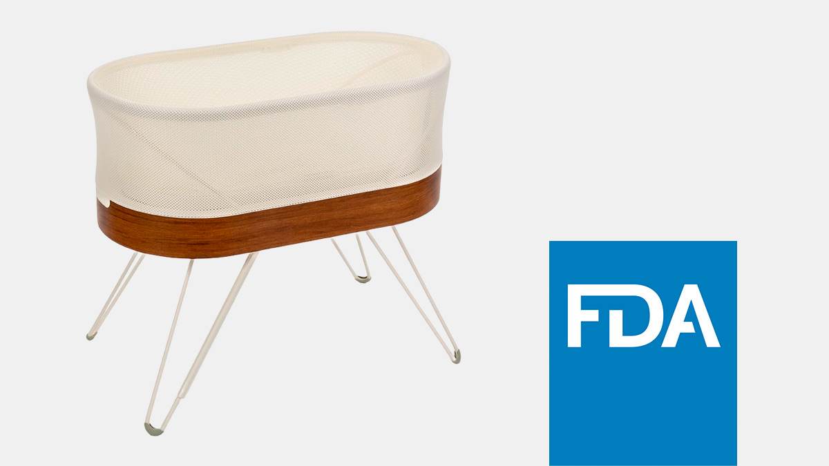 Happiest Baby Snoo Smart Baby Sleep and the FDA logo