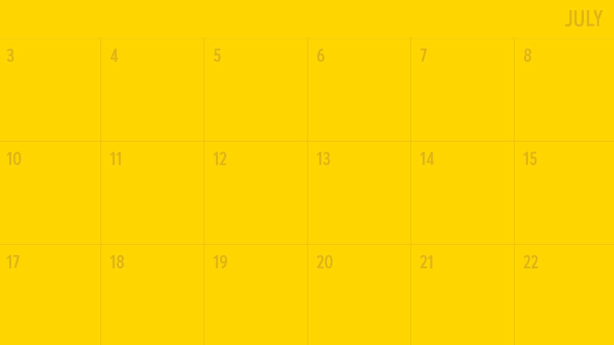 July calendar with 3 sales items