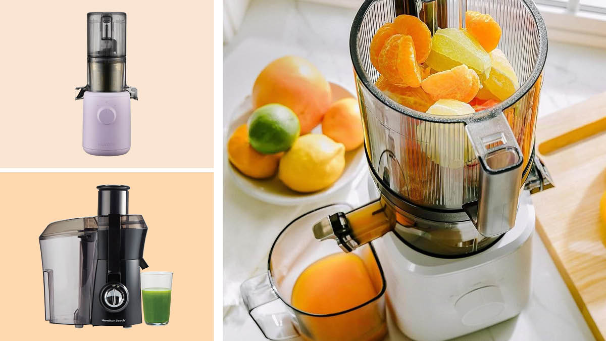 Hurom, Hamiton Beach juicers, Nama juicer juicing oranges