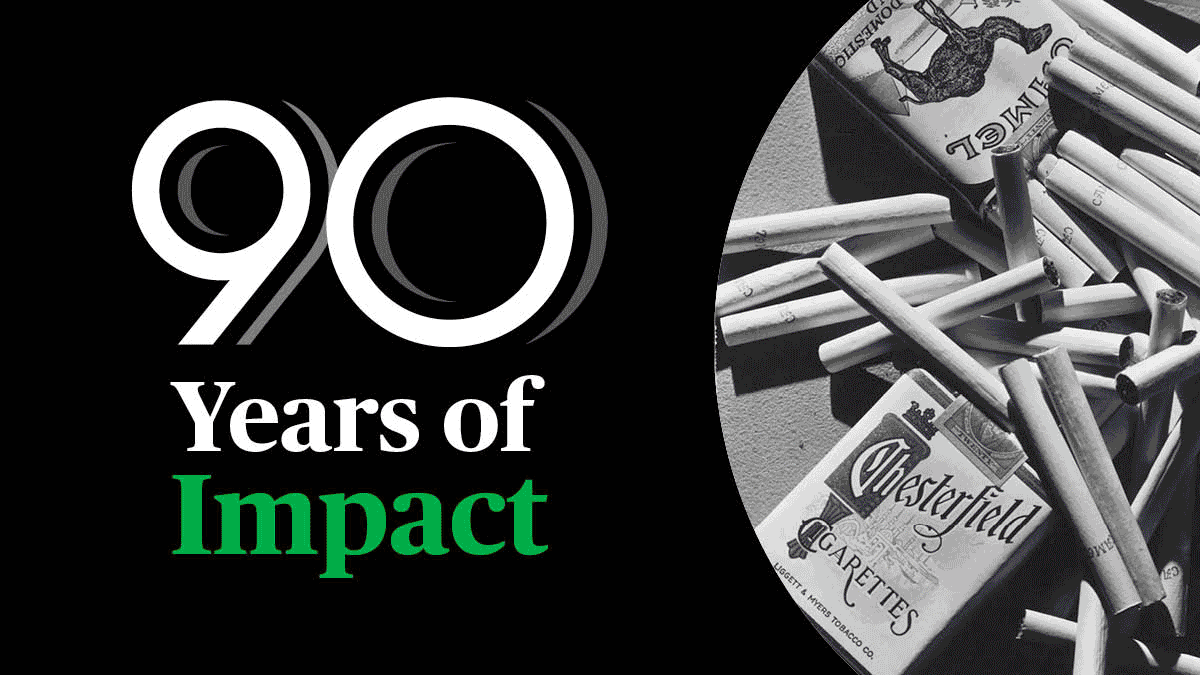 90 Years of imp[act graphic