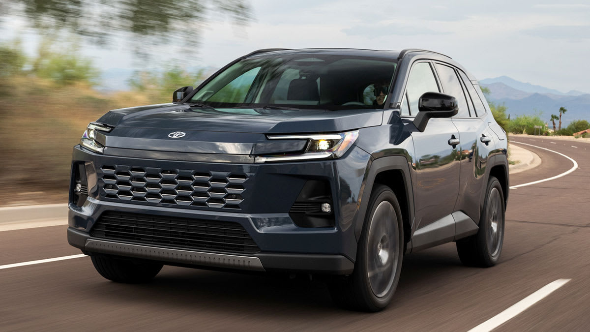 2026 Toyota RAV4 Limited driving on a curved road