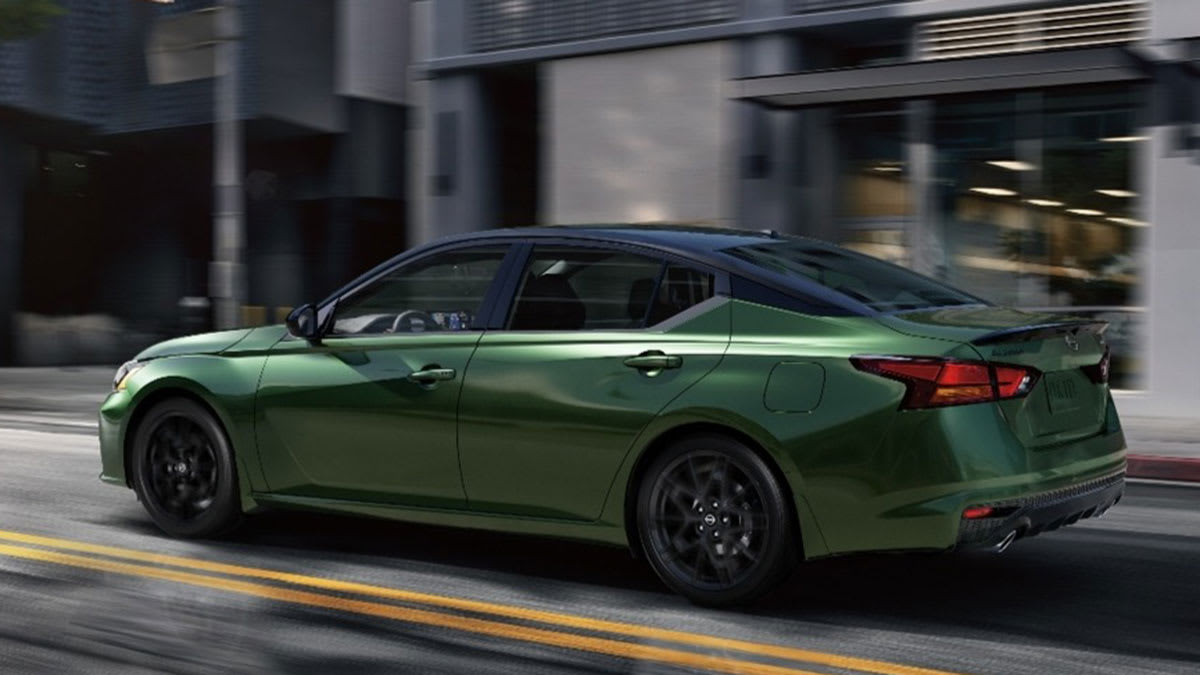 2026 Nissan Altima driving through a city
