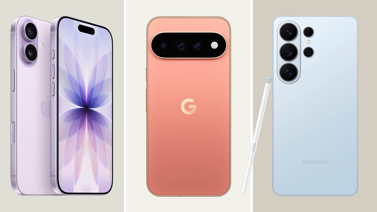 iPhone 17, Google Pixel 11, and Samsung Galaxy S26 Ultra smartphones.