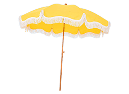 7ft Fringed Crank Tilt Umbrella