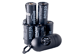 Dog Poop Leak Proof Bags With Dispenser and Leash Clip