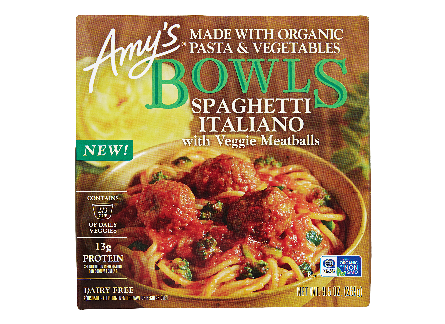 Amy's Bowls Spaghetti Italiano with Veggie Meatballs
