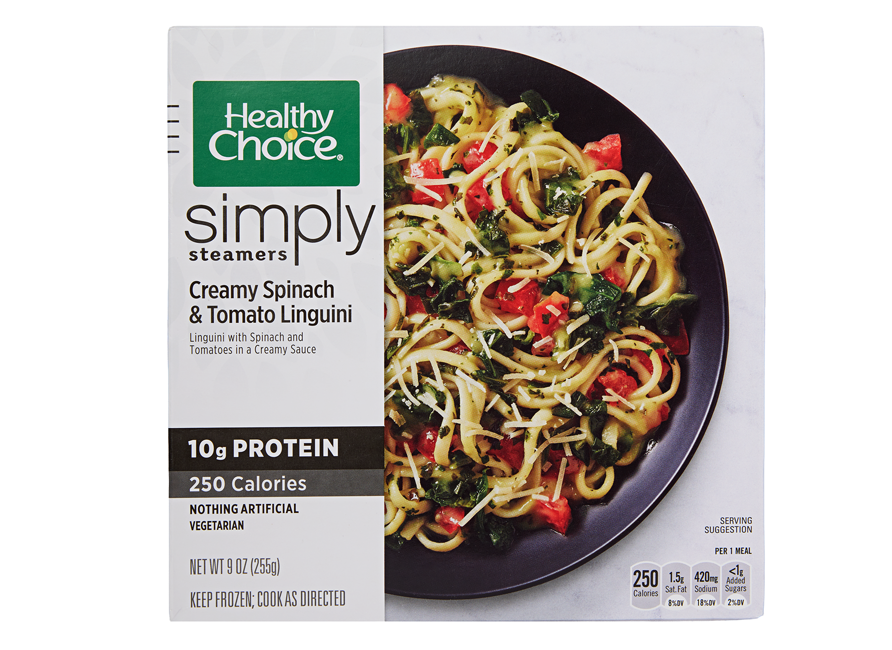 Healthy Choice Simply Steamers Creamy Spinach & Tomato Linguini