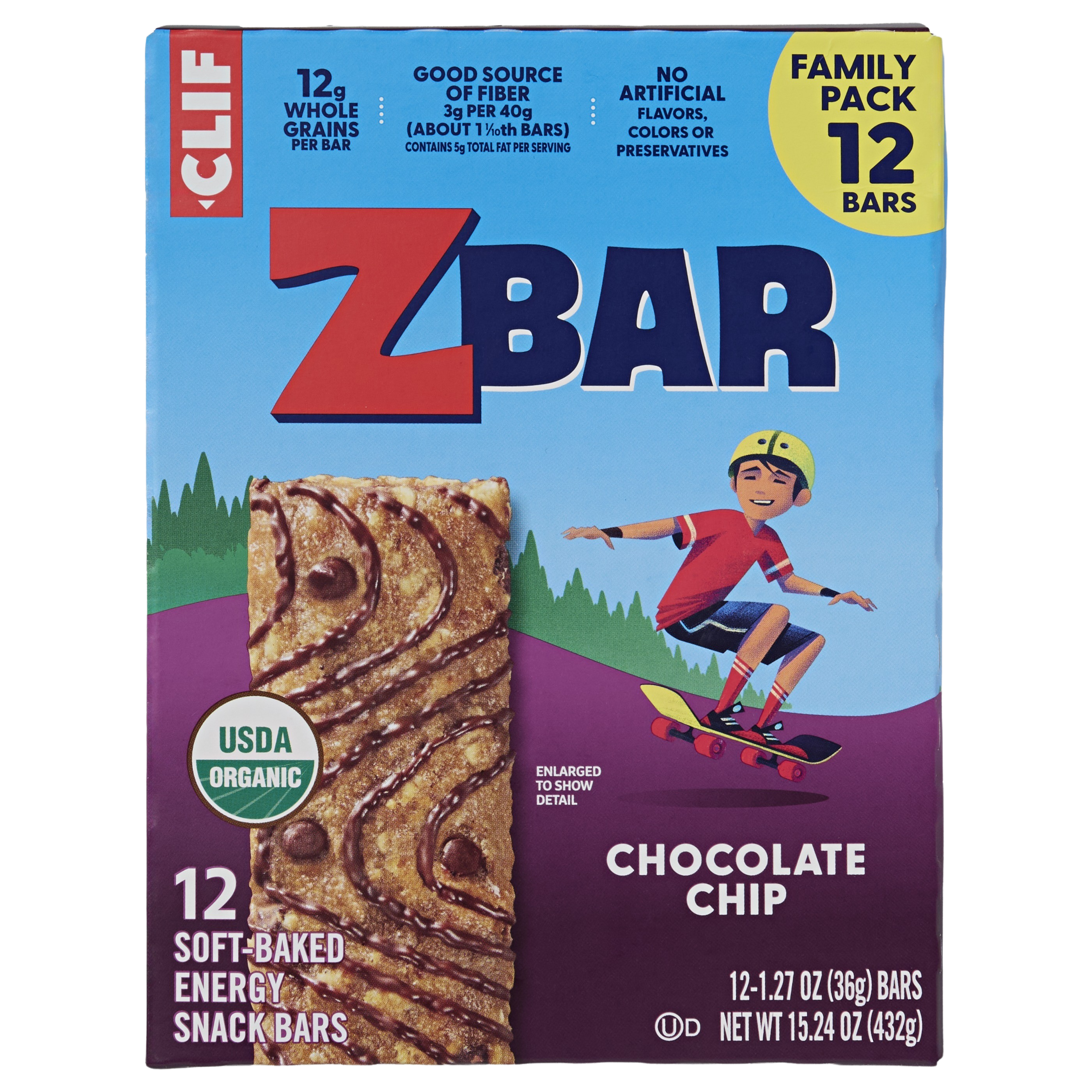 Clif Zbar, Chocolate Chip package