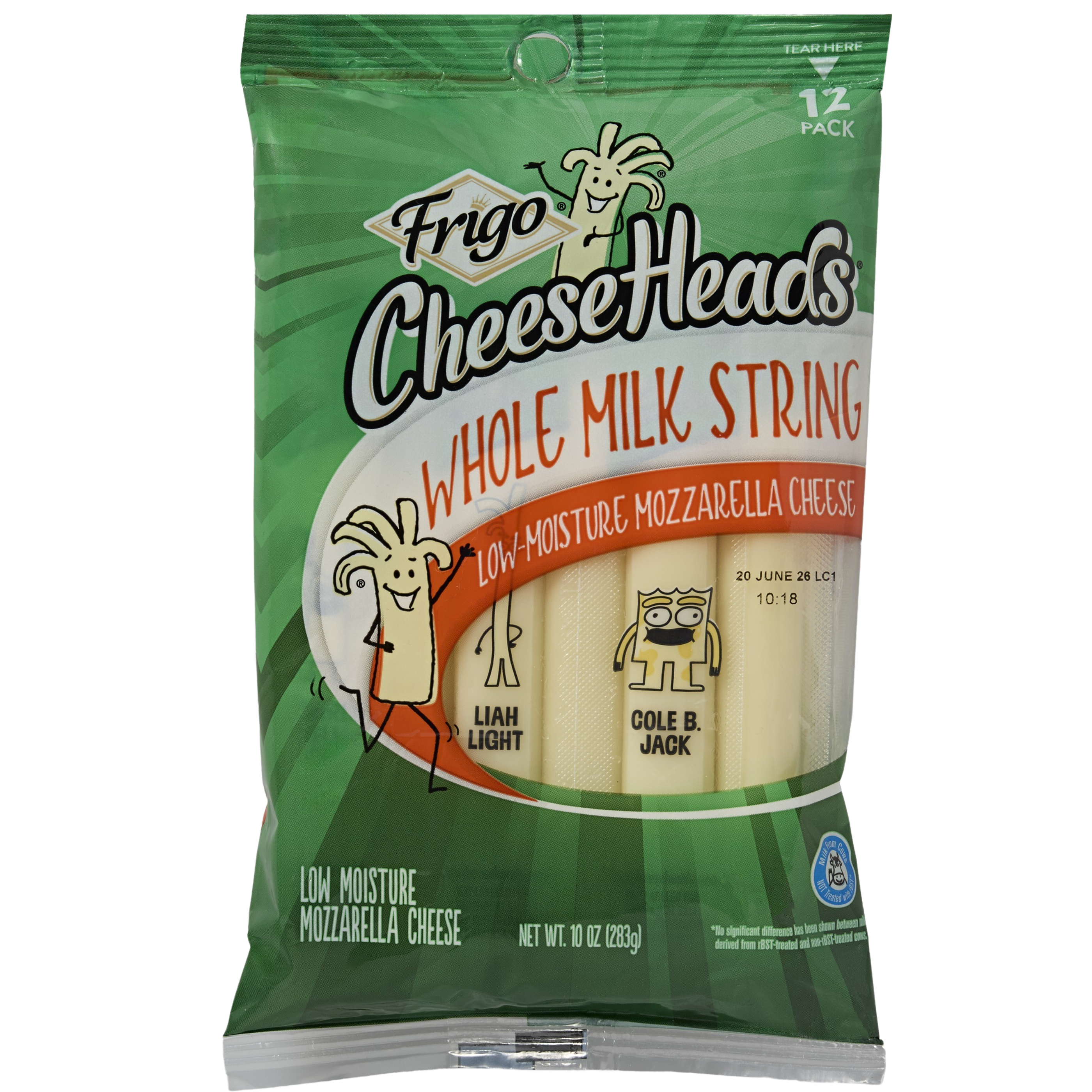 Frigo Cheese Heads Whole Milk String Cheese package