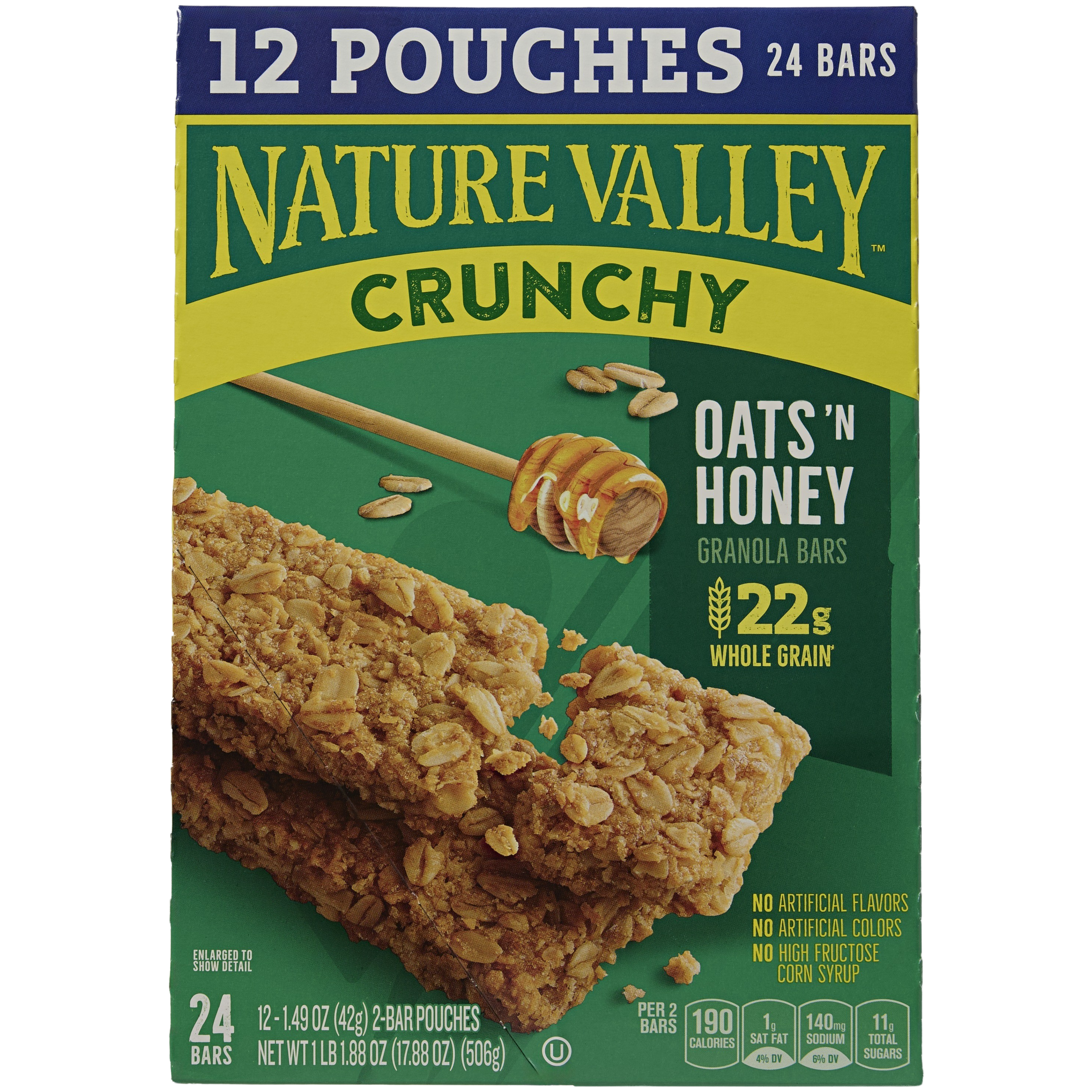 Nature Valley Crunchy Granola Bars, Oats &rsquo;n Honey package