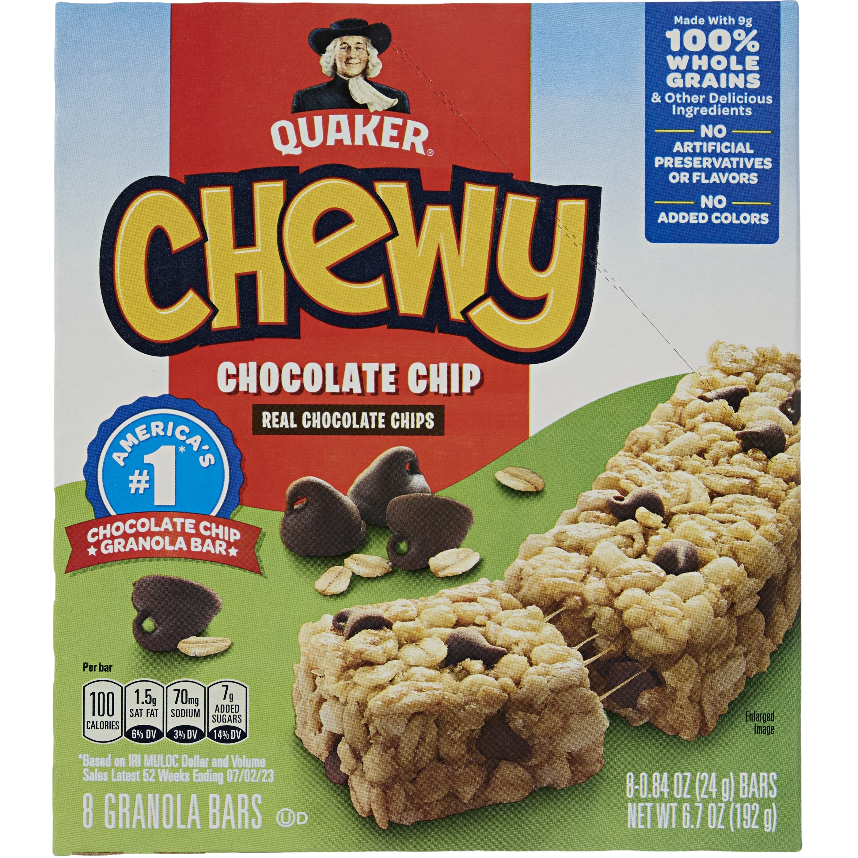 Quaker Chewy Granola Bars, Chocolate Chip package