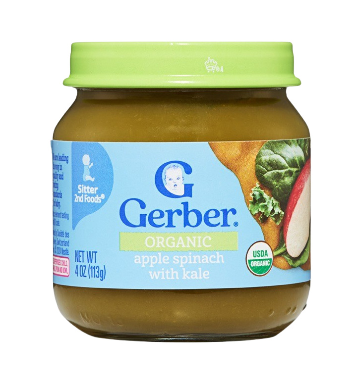 Gerber Organic Apple Spinach with Kale package