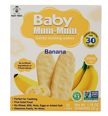 Baby Mum-Mum Gentle Teething Wafers, Banana package