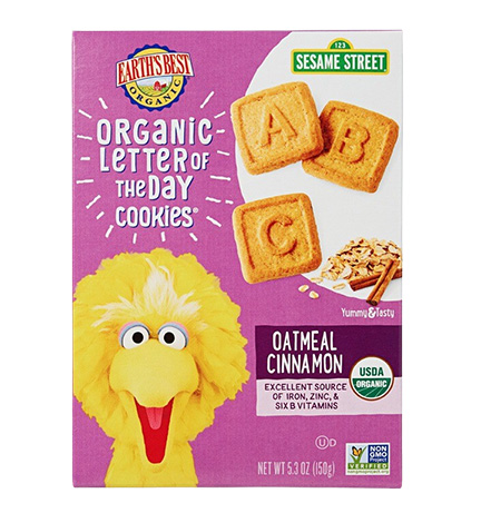 Earth's Best Organic Letter of the Day Cookies, Oatmeal Cinnamon package