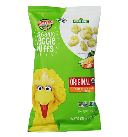 Earth's Best Organic Veggie Puffs, Original package