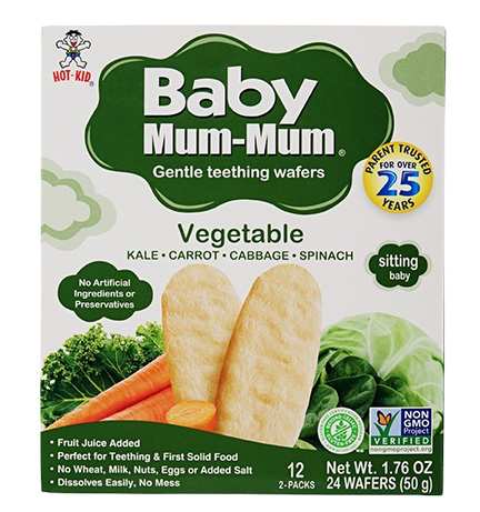 Baby Mum-Mum Gentle Teething Wafers, Vegetable package