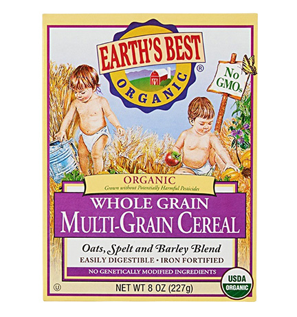 Earth's Best Whole Grain Multi-Grain Cereal package