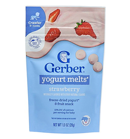 Gerber Crawler Yogurt Melts, Strawberry package