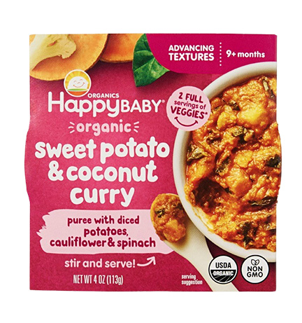 Happy Baby Organic Sweet Potato & Coconut Curry package