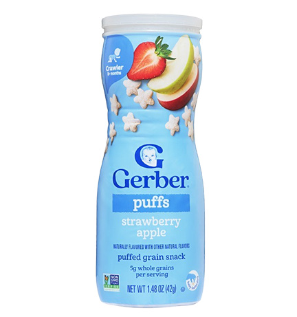 Gerber Crawler Puffs, Strawberry Apple package