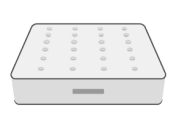 Generic drawing of a grey mattress