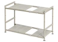 Seville Classics 2-Tier Expandable Under-the-Sink Organizer