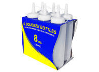 New Star Foodservice 26283 Squeeze Bottles, 8 oz. (pack of 6)