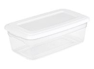 Sterilite 6 Qt. Clear Plastic Storage Box with White Lid