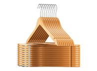 Zober Wooden Hangers (20-Pack)