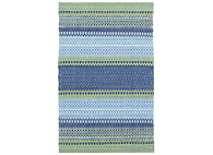 Annie Selke Fiesta Stripe French Blue/Green Handwoven Indoor/Outdoor Rug, 3'x5'