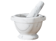 Crate and Barrel French Kitchen Marble Mortar and Pestle