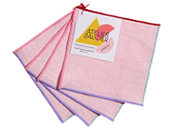 Atelier Saucier Candy Crush Linen Cocktail Napkins, Set of 4