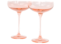 Estelle Colored Champagne Coupe Stemware, Set of 2