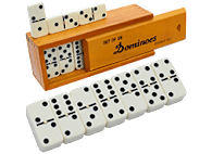 Hey! Play! or Queensell 28-Piece Double-Six Dominoes Set With Case