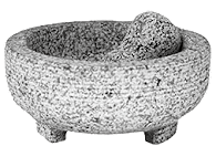 Vasconia 4-Cup Granite Molcajete Mortar and Pestle