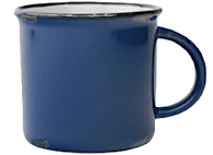 Canvas Home Tinware Mug, set of 4