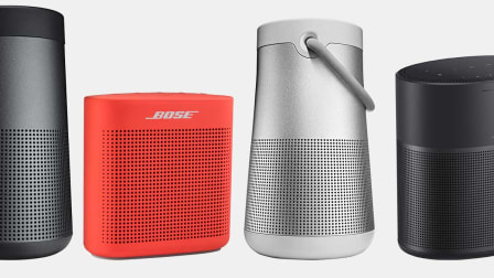 Four different types of Bose speakers.