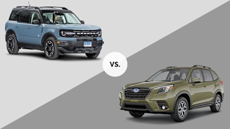 Ford Bronco Sport and a Subaru Forester