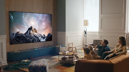 Family Watching TV at Home