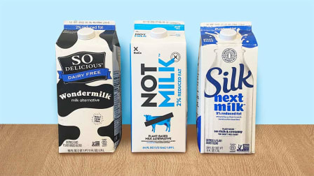 Reduced Fat Plant Milks. So Delicious Wondermilk and NotCo Not Milk and Silk Next Milk
