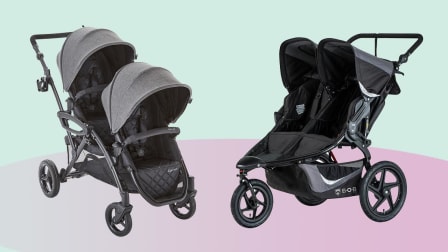 Contours Elite V2 Double Stroller and the BOB Gear Revolution Flex 3.0 Duallie Double Jogging Stroller