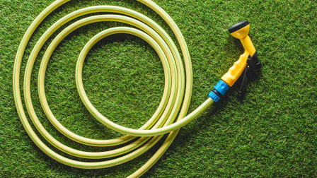 garden hose on grass