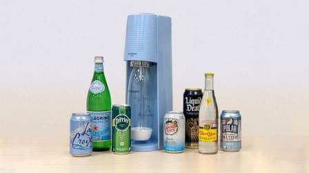 cans and bottles of seltzer